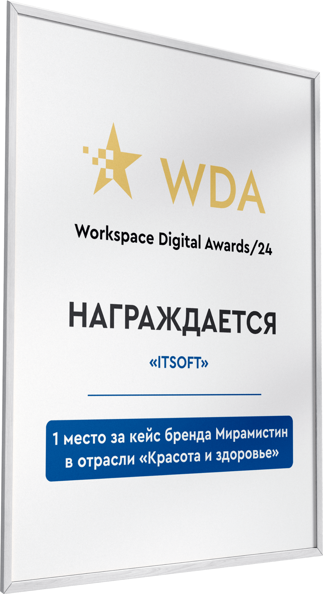 Workspace Digital Awards 2024 – 1 место за кейс бренда Мирамистин® в отрасли «Красота и здоровье»